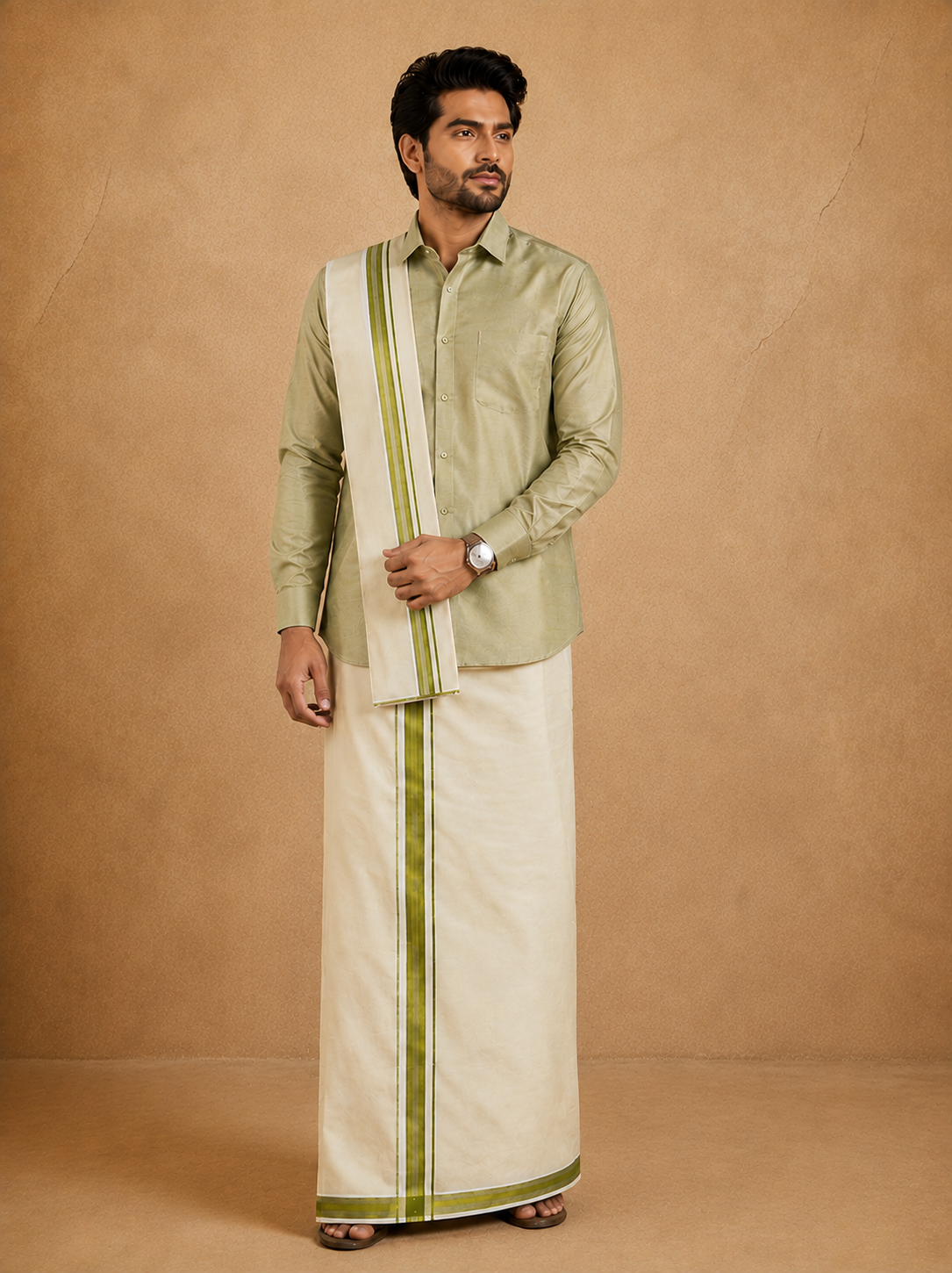Men's Tissue Dhotis Set