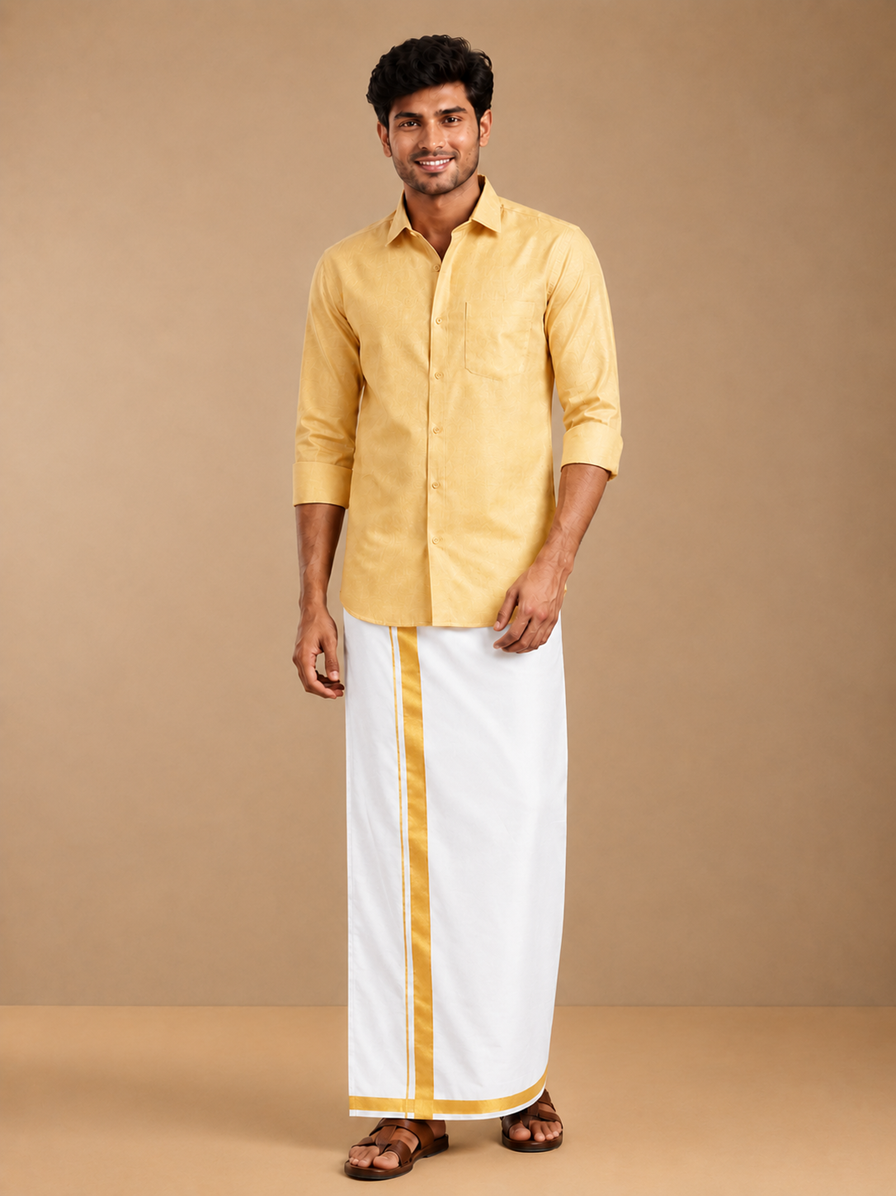 Men's Cotton Dhotis Set