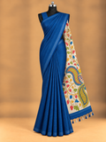 Checked Kalamkari Design Saree
