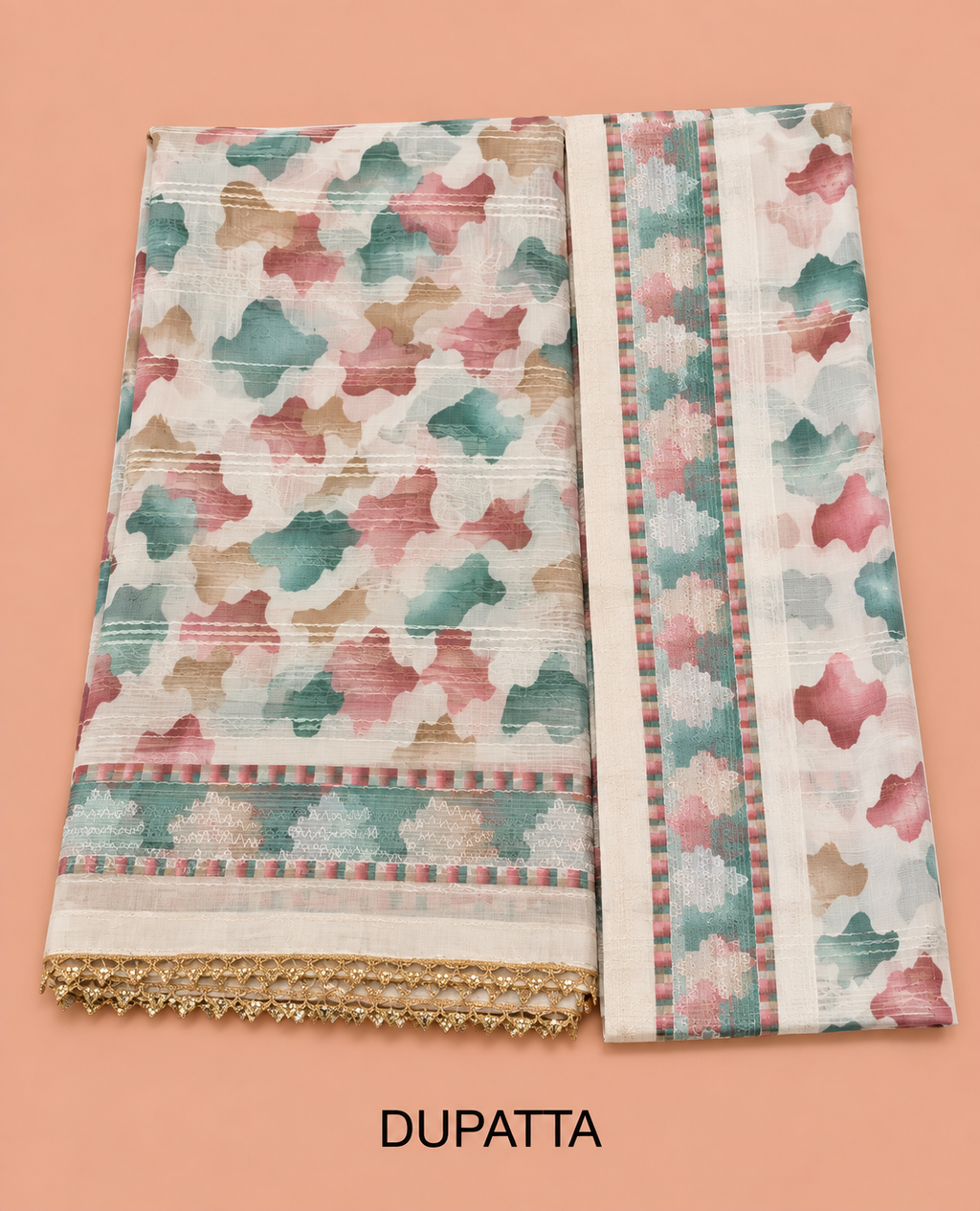 Premium Multicolor Digital Print Organza Salwar Material - SM060
