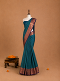 Luxury 1000 Butta Dark Emerald Green Soft Silk Saree