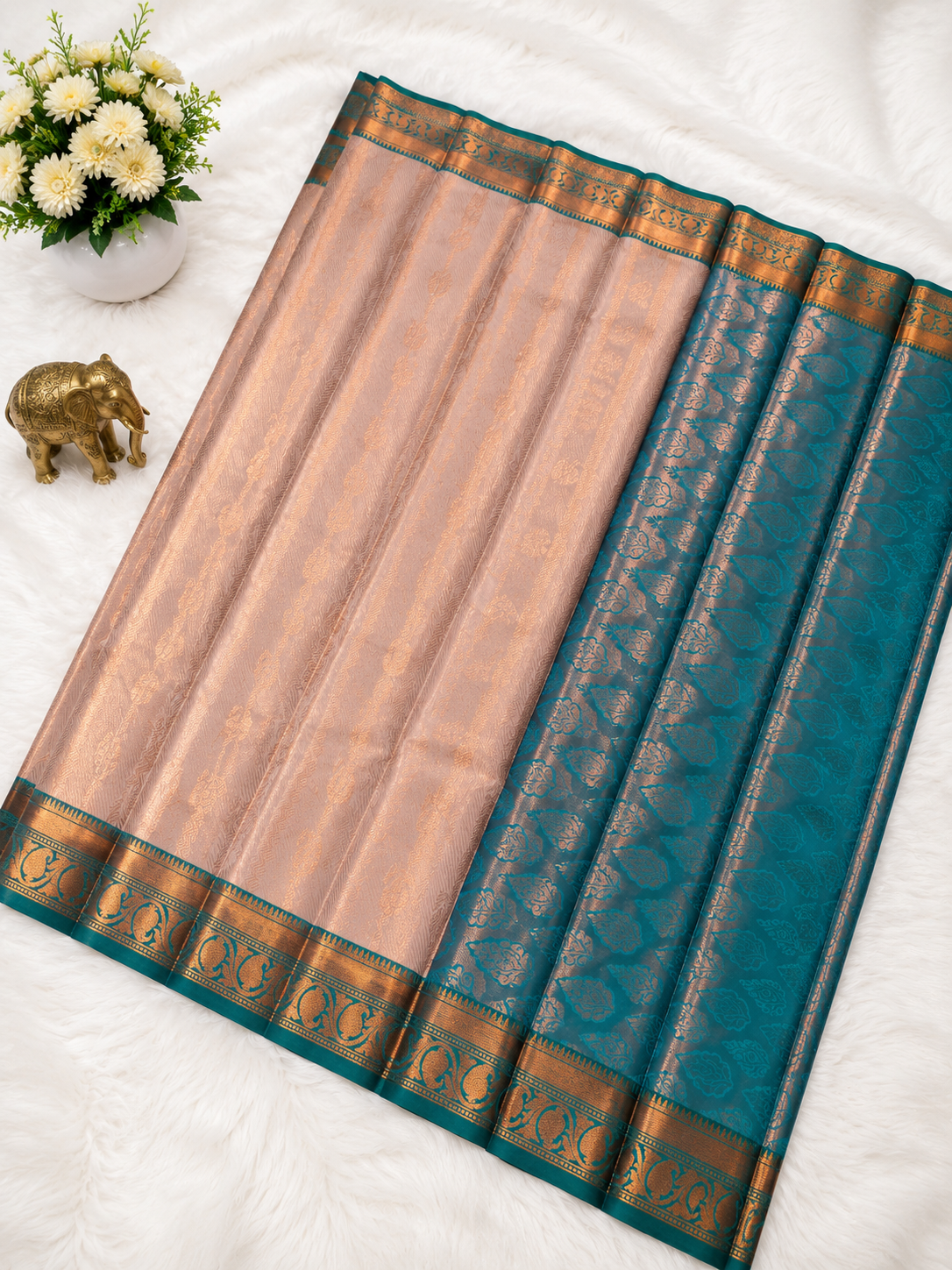 Premium Mauve Semi Tissue Silk Saree