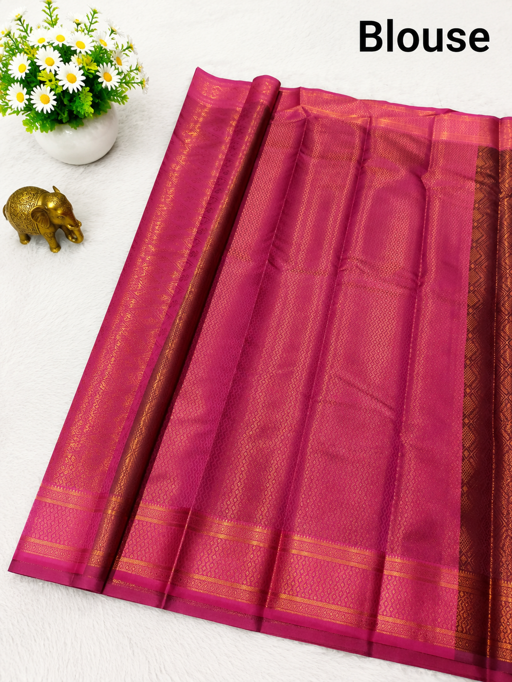 Premium Dark Brown Semi Tissue Silk Saree