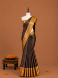 Premium Maroon Copper Semi Tissue Silk Saree