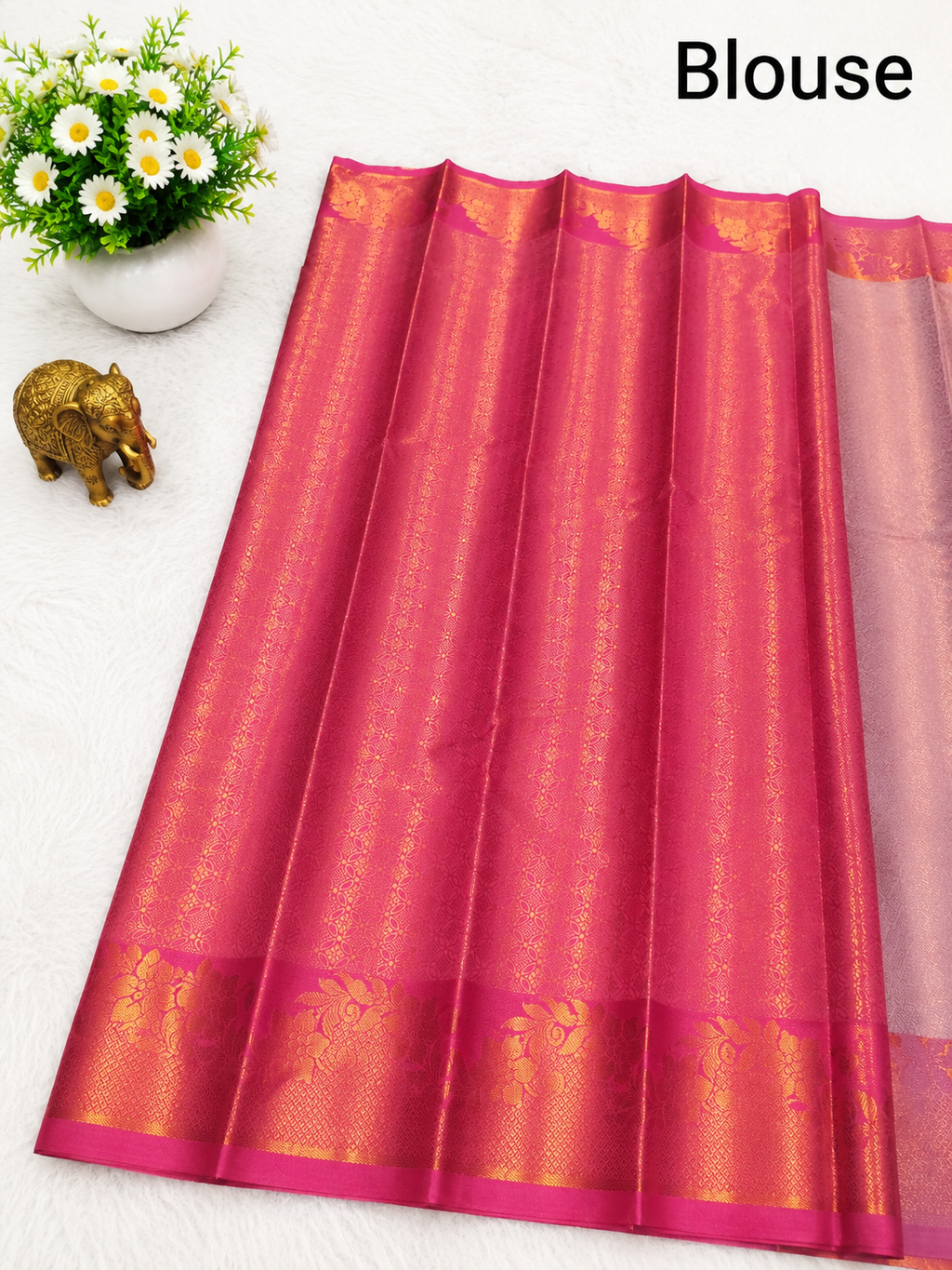 Premium Mauve Lilac Semi Tissue Silk Saree