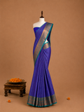 Luxury 1000 Butta Deep Purple Soft Silk Saree