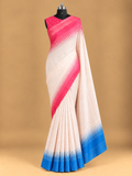 Elegant Pink & Blue Semi Tussar Soft Silkworm Saree - SS061