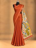 Checked Kalamkari Design Saree