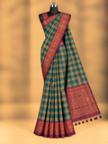 PREMIUM CHECKERED ZARI WORK SAREE COLLECTION