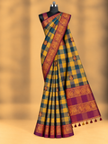 PREMIUM CHECKERED ZARI WORK SAREE COLLECTION