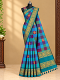 PREMIUM CHECKERED ZARI WORK SAREE COLLECTION