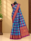 PREMIUM CHECKERED ZARI WORK SAREE COLLECTION