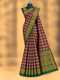 PREMIUM CHECKERED ZARI WORK SAREE COLLECTION