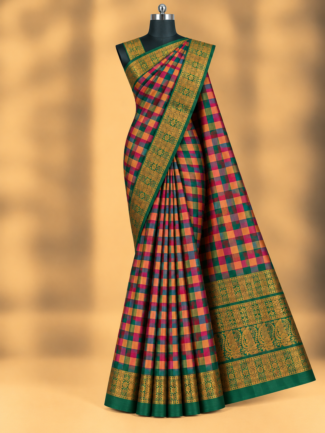 PREMIUM-SAREE-KOLLEKTION MIT KARO-ZARI-STICKEREI