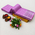 Premium Violet Self-Design Jacquard Art Soft Silk Saree - MS040