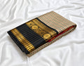 Premium Cream & Black Ganga Yumana Banarasi Katan Soft Silk Saree - GY054