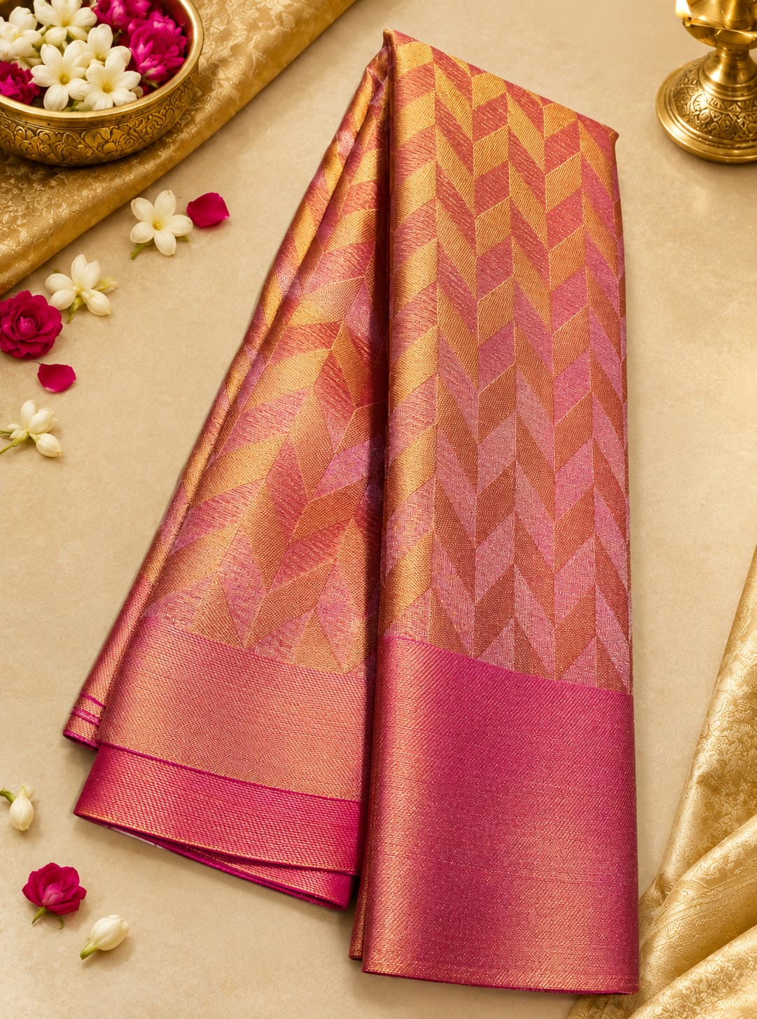 Von Jhothika inspirierter, angesagter Tissue-Sari