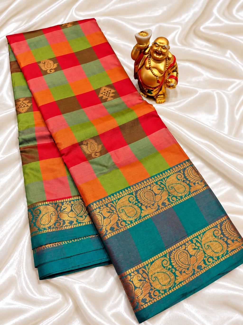 PREMIUM CHECKERED ZARI WORK SAREE COLLECTION